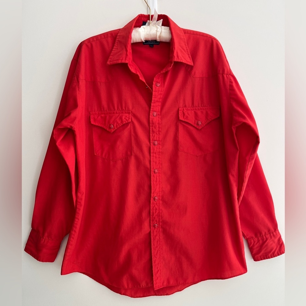 VINTAGE Knightsbridge for Men Western Long Sleeve Snap Front Shirt Made Taiwan